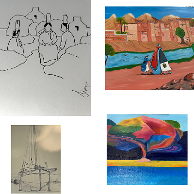 Exposition d’œuvres de peinture par les adhérents de l’association Santé Bigoudène